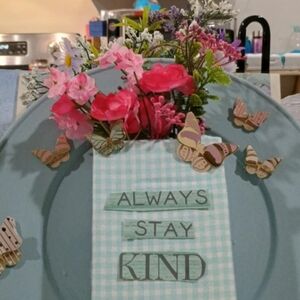 Floral and Butterfly Decorative Plate